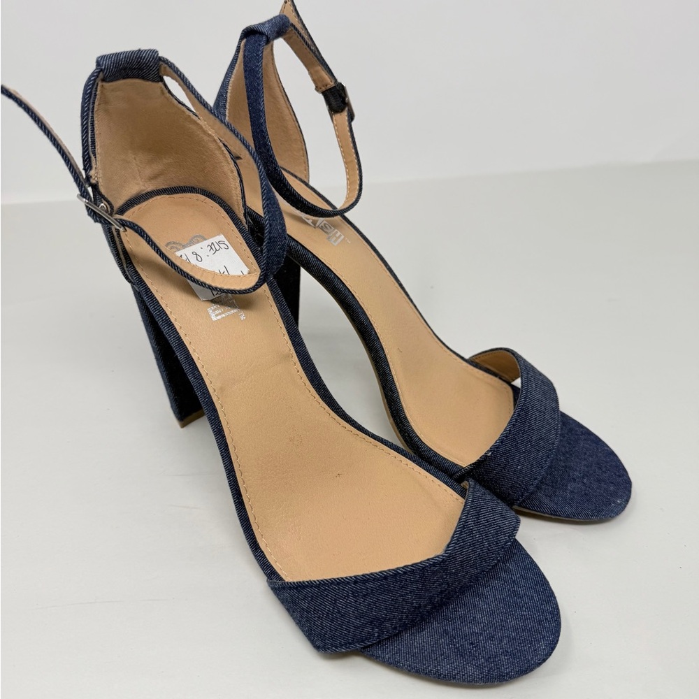 Elegant Denim Blue Women's Heels size 8.5